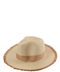 Grayed Brim Beach Straw Hat HA320102 LIGHT TAN